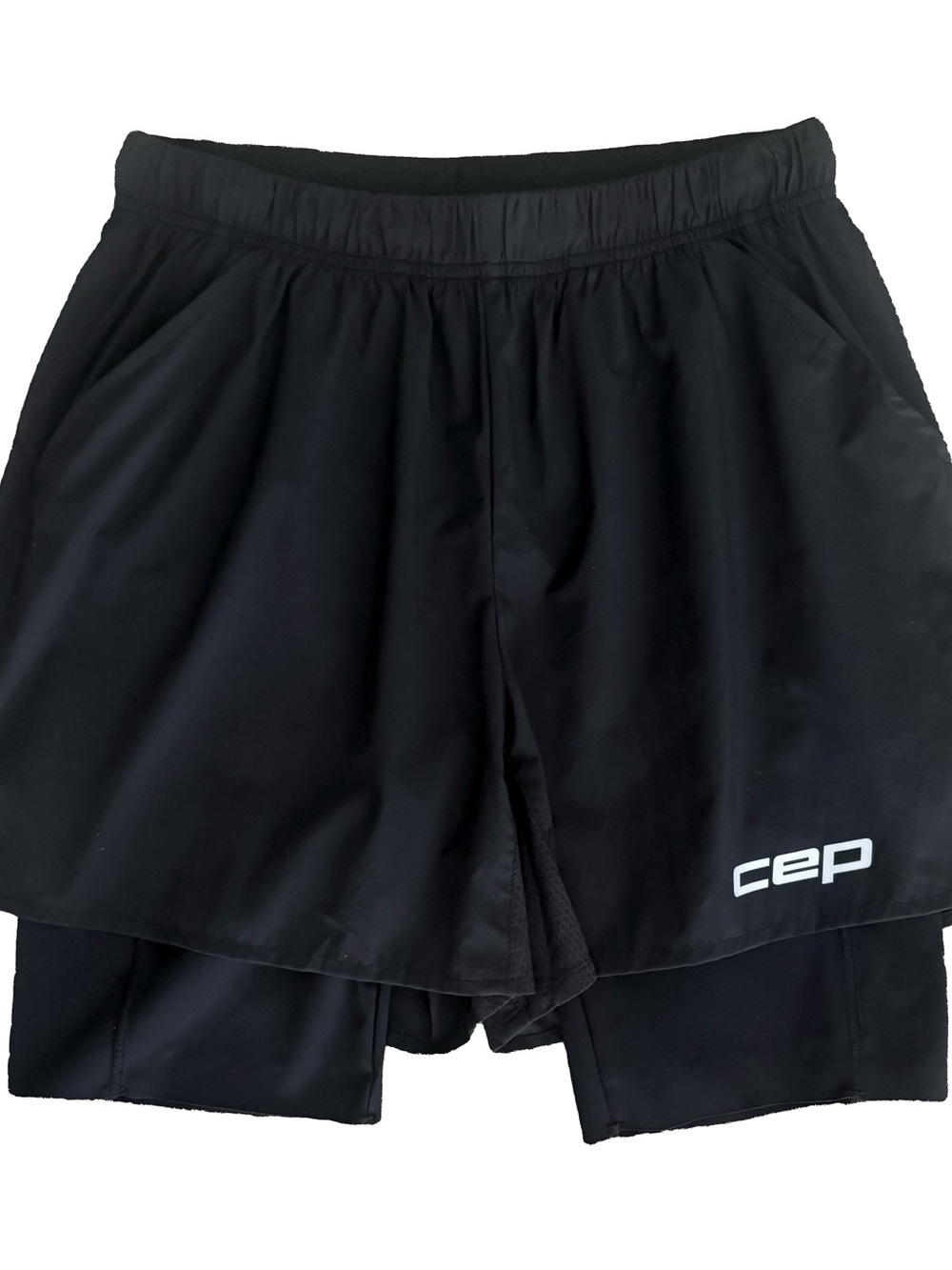 CEP Black Core Run 2 in 1 Compression Bike Lined Running Shorts Womans Small